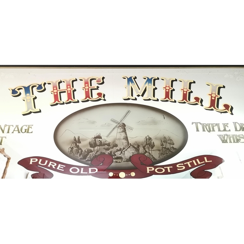 425 - Fine Large Pub Mirror/Bar Back, The Mill, Pure Old Pot Still, Phibsboro, Dublin, Rare Vintage Por... 