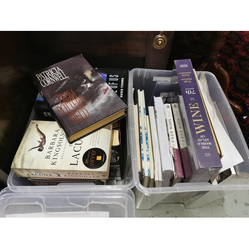 247 - 2 Boxes of modern Books  group of biographies and group of novels (18 approx)