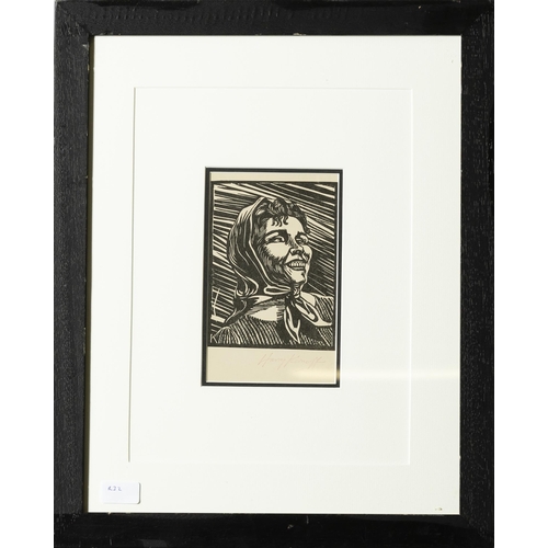 188 - HARRY KERNOFF RHA (1900  1974), Colleen, 1948 woodcut print, exhibited in the Apollo Gallery (re-... 