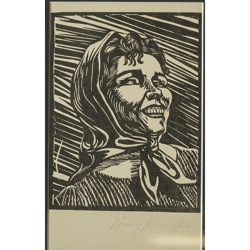 188 - HARRY KERNOFF RHA (1900  1974), Colleen, 1948 woodcut print, exhibited in the Apollo Gallery (re-... 