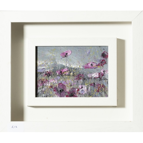 196 - RACHAEL KEENAN, Summer poppies, in a contemporary white double frame, 29cmH x 34cmW