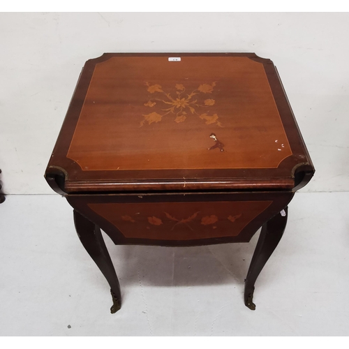 43 - Spanish Teak Occasional Table with shaped drop ends, on cabriole legs, brass toes, extends to 105cm ... 