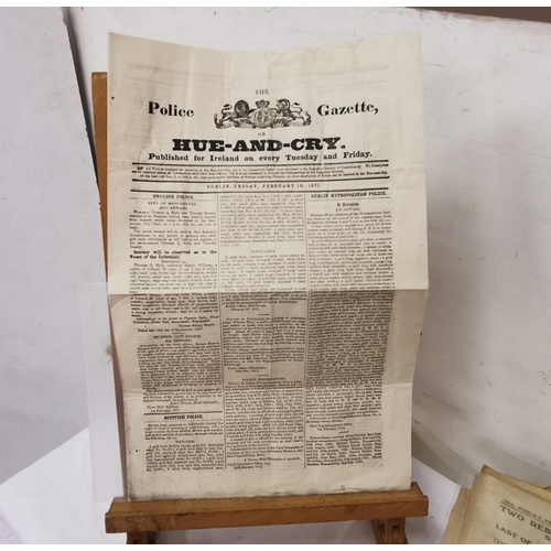 592 - Original Police Gazette dated 10th February 1871 offering rewards for the recapture of two of the Ma... 