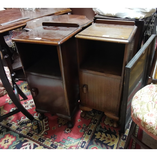 201 - 2 Pairs of Mahogany Bedside Cabinets, from the 1960s, each 81H x 36cmW