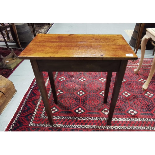 18 - Country Pine Side Table, tapering legs