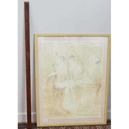 236 - Reposant Figures by Janet Treby - Limited Edition 222/250, signed in pencil serigraph, on wove paper... 