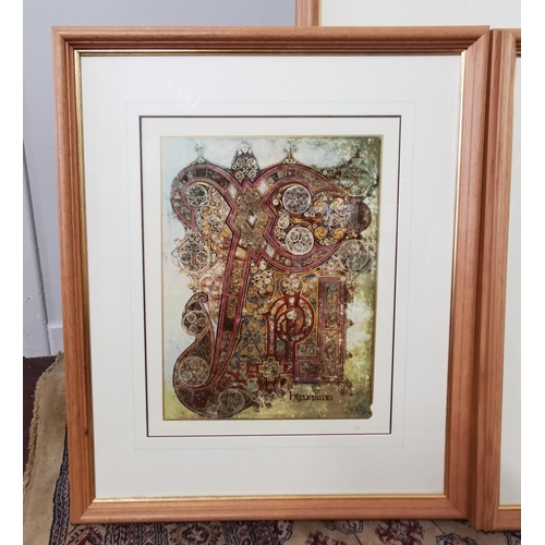 244 - THE BOOK OF KELLS COLLECTION  A Set of 3 Limited Edition Prints 360/3000, reproduced in 1996 with... 