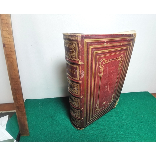 276 - Imperial Family Bible from 1849, pubd Blackie & Son Glasgow, 40cmH