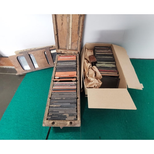 323 - 2 boxes of Magic lantern slides, (about 115 in total), mixed selection in various condition - most... 