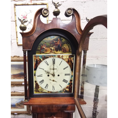 360 - Grandfather Clock by Robert Currer of Falkirk (Scotland), in a traditional Scottish mahogany case, t... 