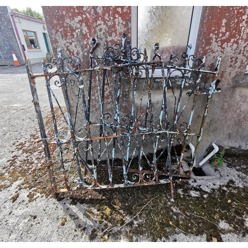 380 - Pair of 1950s metal Entrance Gates, with square shaped bars, suitable for an 8ft opening, 4ft6 hig... 