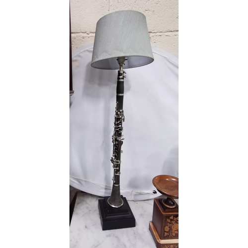 441 - Contemporary electric Table Lamp, the body shaped as an ornamental musical flute, 83cmH