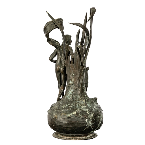 473 - Spelter Centrepiece  figure of a Greek God with whippet, 40cmH x 20cmW