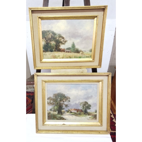 59 - OWEN WALTERS, Pair of Oils on mill board (