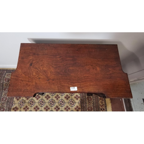 128 - Fine 19thC Mahogany Card Table - possibly Irish  the fold-over square corner design opening to a gr... 