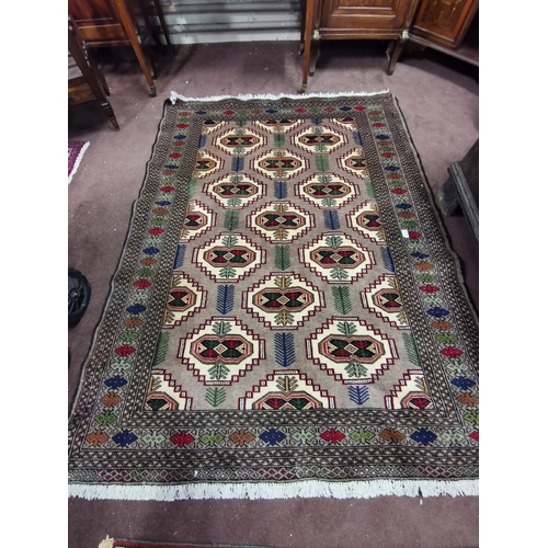 415 - Multicoloured Fine Feel, handwoven Caucasian Rug, unique all over design,1.8m x 1.28