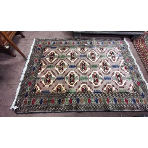 415 - Multicoloured Fine Feel, handwoven Caucasian Rug, unique all over design,1.8m x 1.28