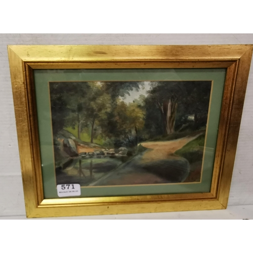 571 - ELOISE EGAN, small 20thC Landscape Oil on Board, (America, 1874 - 1967), signed, 27 x 35cm