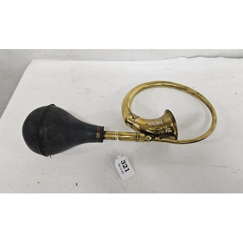 321 - Large Brass Handled Car Horn, Vintage Style (reproduction)