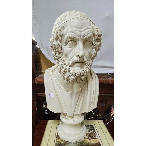 371 - Plaster Bust of the Greek Philosopher Socrates, 75cmH