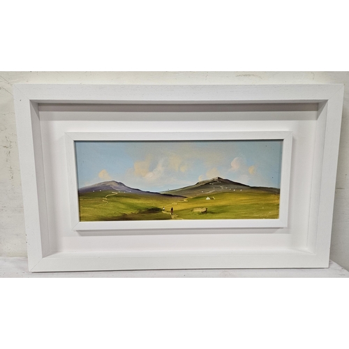 472 - ADAM KOS, “Home Through the Hills”, signed and framed oil on board, 43cm X 73cm (frame size)