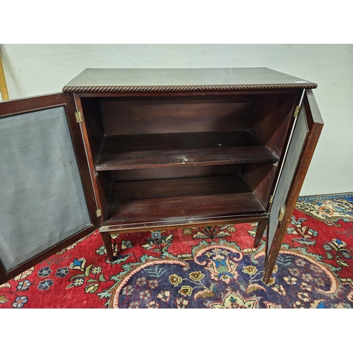 67 - Mahogany 2-Door Side Cabinet (labelled Pim of Dublin), with rope edges to the top and to cabinet doo... 