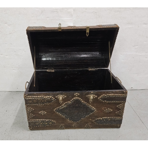 82 - Moorish style small Trunk/Chest with a domed top and studded detail, 60cmW x 45cmH