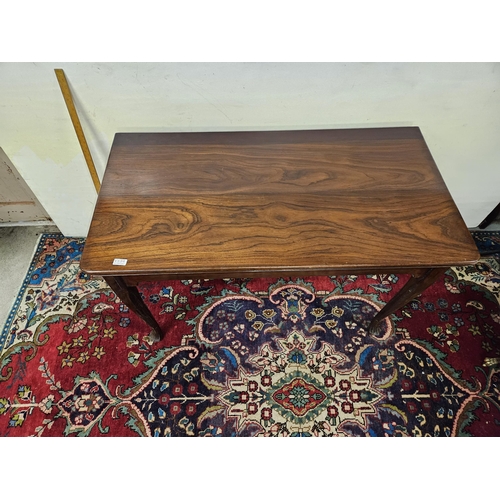 93 - Large Side Table with a walnut top, over an earlier mahogany base with webbed feet, 76cmH x 120cmW x... 