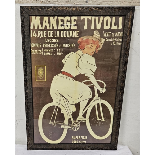 518 - French Bicycle Poster, 73cm x 49cm (frame size)