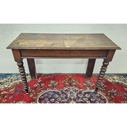 554 - Mahogany Side Table, on barley twist front legs