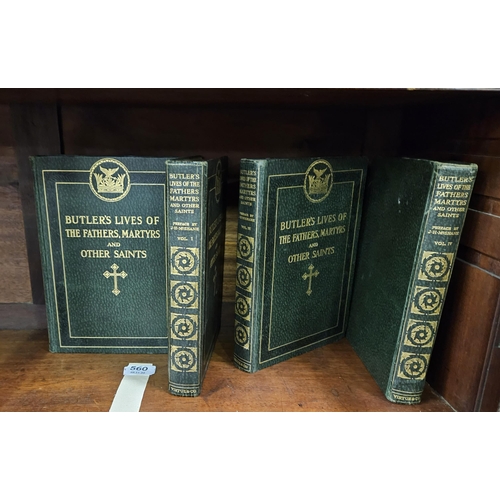 560 - 4 Volumes (out of 5) - Butler's Lives of the Fathers, Martyrs and Other Saints, by the Rev. Alban Bu... 