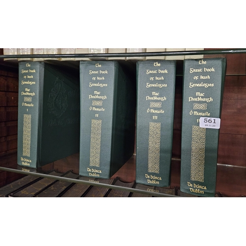 561 - Set of 5 Vols, “The Great Book of Irish Genealogies” (Leabhar Mor Na nGenealach), Dublin, De Burca 2... 