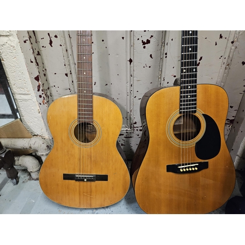 587 - Two string Guitars, with cases - 1 Yamaha S-50A, 1 SaeHan mden SD51 (2)