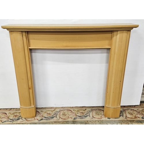 525 - Modern Beech Fireplace Surround, 137cmW x 119cmH