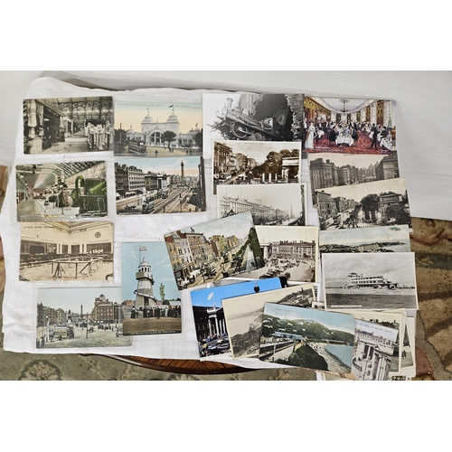 536 - 7 Postcards  4 x International Exhibition Dublin 1907, GPO 1910, Dublin Stock Exchange, OConnell B... 