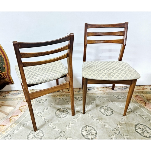 11 - Pair of mid-20thC Dining Chairs, rosewood, with ladder style backs (2)