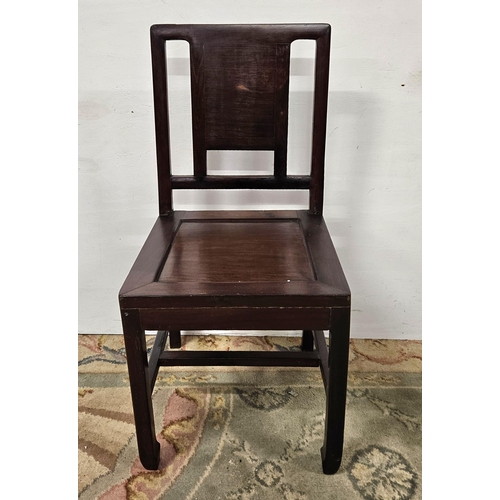 122 - Late 19thC Chinese Hardwood Chair, 81cmH x 40cmW