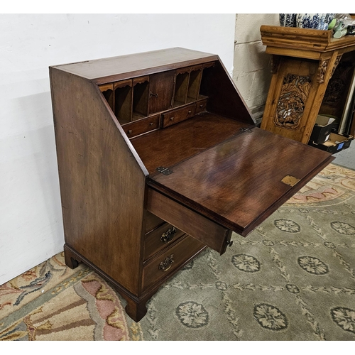 283 - Edwardian Compact Writing Bureau (good child sized), nicely inlaid with shell and other designs, the... 