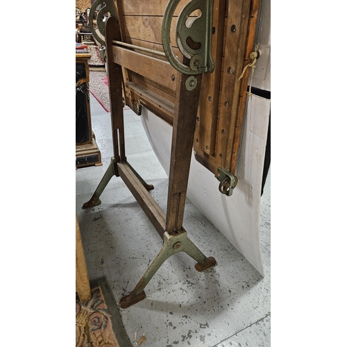 352 - Large Vintage-era Adjustable Architects/Engineers Easel, on metal legs with weighted adjustable shel... 