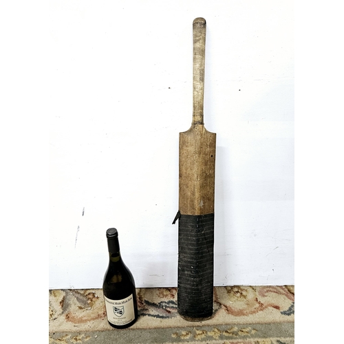 359 - Vintage wooden Cricket Bat, stamped 