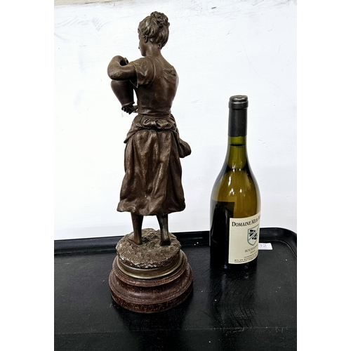 364 - French Spelter Figure of a Woman with Urn, after 