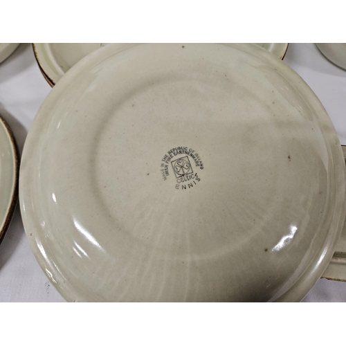 367 - Celtic Ennis Pottery dinner plates, teapot, veg dishes (10 pieces)