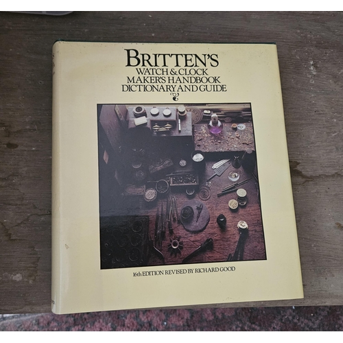 425 - Box of Clock and Watch Repair Books (mainly British, about 26 books) incl. Brittens etc