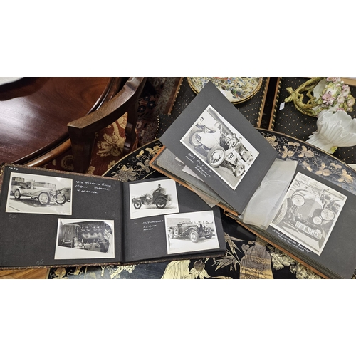 439 - 2 Albums of original black and white Photographs, of classic motor car interest (all in good conditi... 