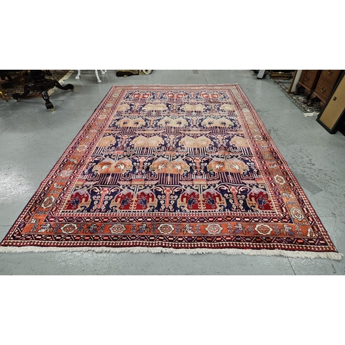 254 - Multi-colour ground full pile hand woven Iranian Carpet (possibly Mushwani) bespoke all over pattern... 