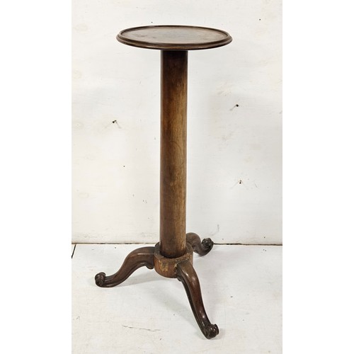 56 - Mahogany Plant Stand, on a tripod base (circular top), 93cmH