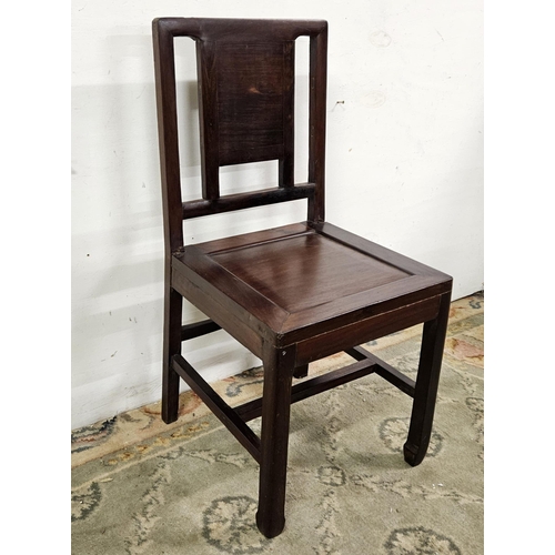 18 - Oriental Dark Hardwood Low-Sized Side Chair, 82cmH