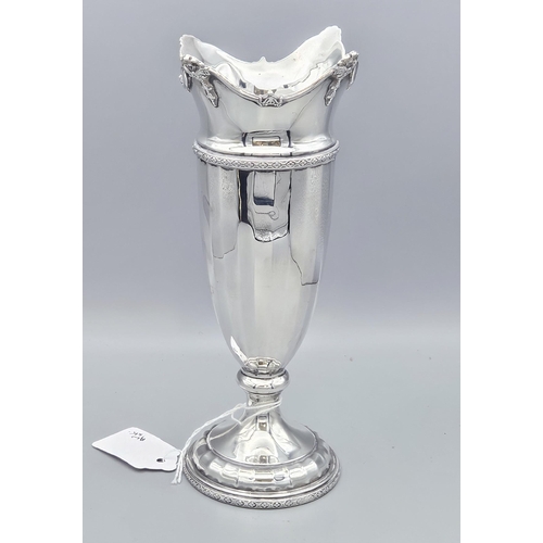 21 - Birmingham Silver Trumpet Shaped Vase, hallmarked 1953, 21cmH (153 grams)