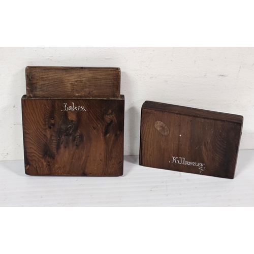 29 - Killarney Wood Card Case, silvered 