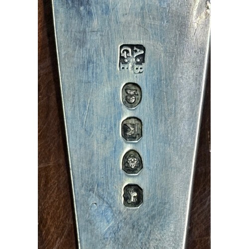 11 - Georgian London Silver Large Basting Spoon, initialled HH (106 grams)